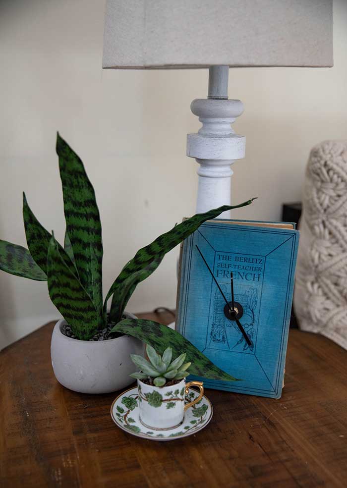 turn a vintage book into a clock via One CrafDIY Girl on the happy list