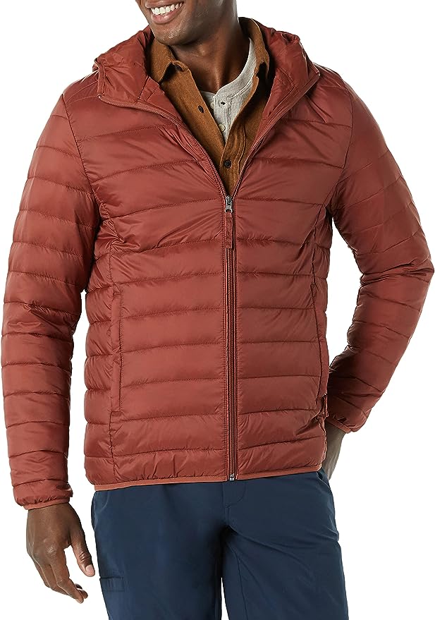 amazon essentials mens puffer jacket with hood great for kids who don't like to be too hot on the happy list
