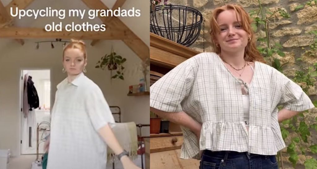 Issy spurway yupcycle granddad shirt SWNS via good news network on the happy list