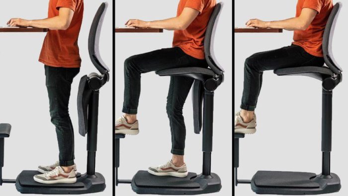 adaptive office chair for standing desks from movably pro via indiegogo on the happy list