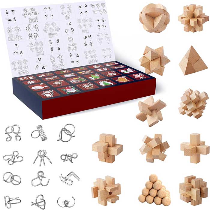 wood puzzle brain teaser advent calendar from amazon 2023 advent calendars for kids and adults