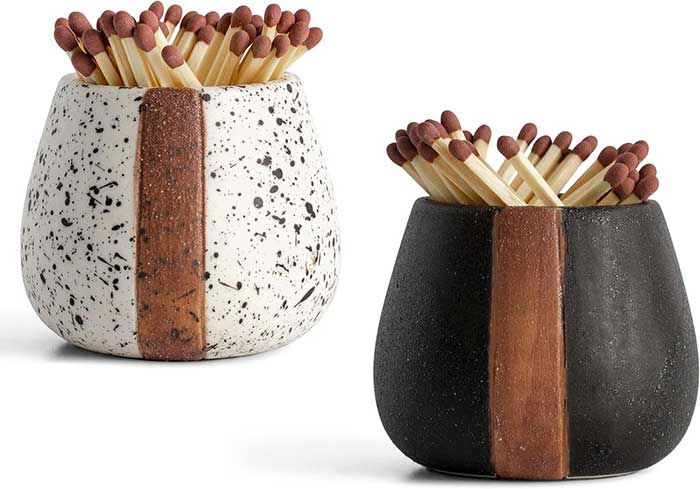 amarcado ceramic matchstick holders set of two via amazon in praise of pretty matchstick holders