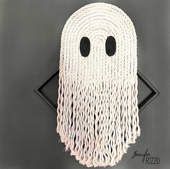 diy rope ghost from jennifer rizzo on the happy list