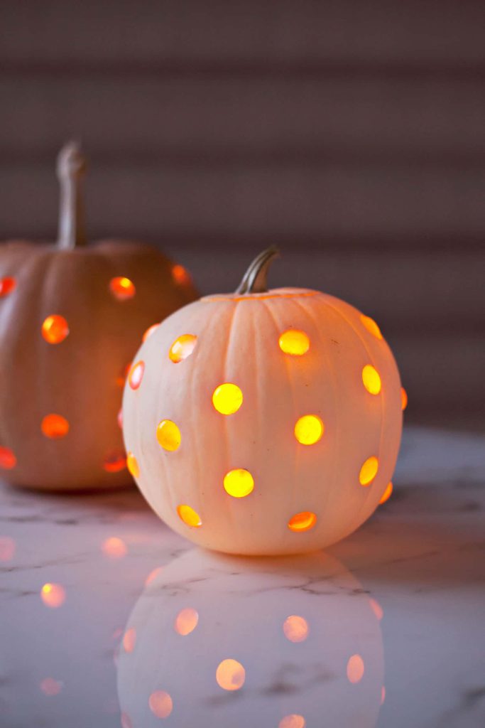 glass bead pumpkin craft from a beautiful mess on the happy list