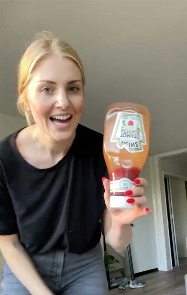 casey rieger centrifugal force ketchup hack via tik tok on the happy list