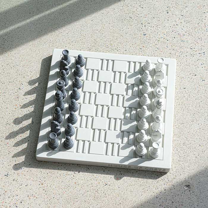 concrete chess set minimalist chess set from house of crete via etsy in praise of unique chess sets