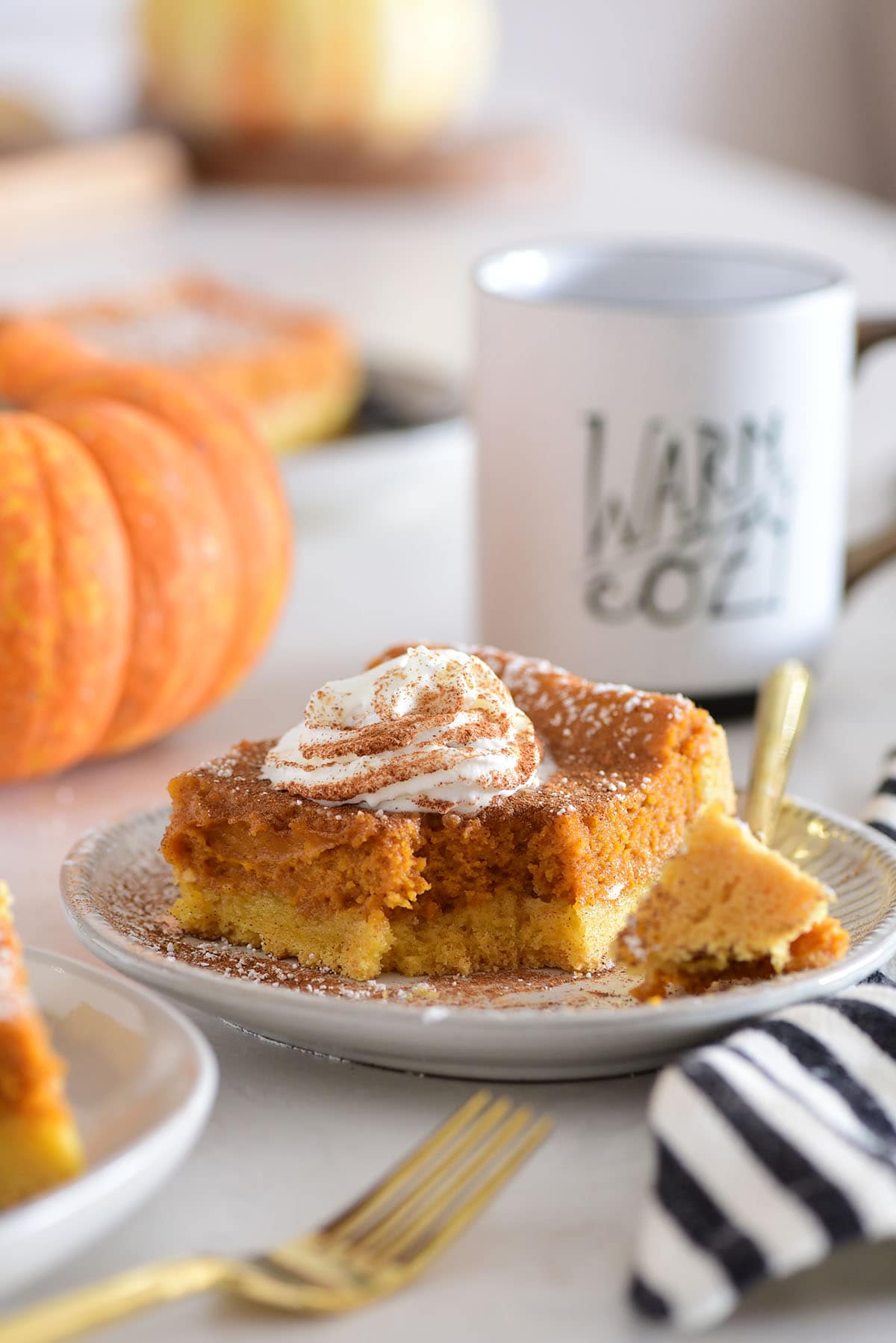 pumpkin gooey butter cake recipe from tidymom on the happy list