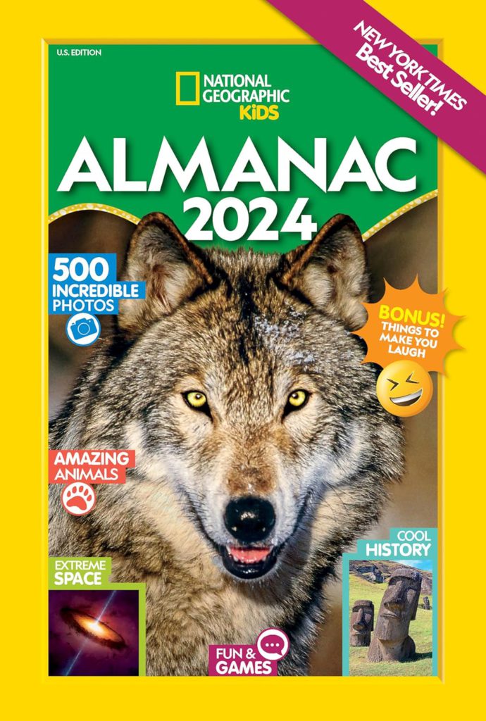 national geographic kids almanac 2024 gift idea for kids on the happy list