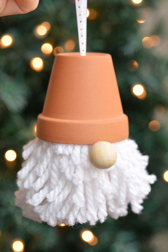terracotta gnome christmas ornaments from one little project on the happy list