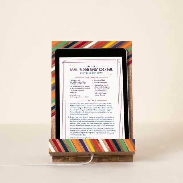 colorful tablet stand from uncommon goods in praise of pretty tablet stands