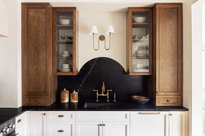 seldin design kitchen reno in white black and wood via domino photo by vivian johnson on the happy list
