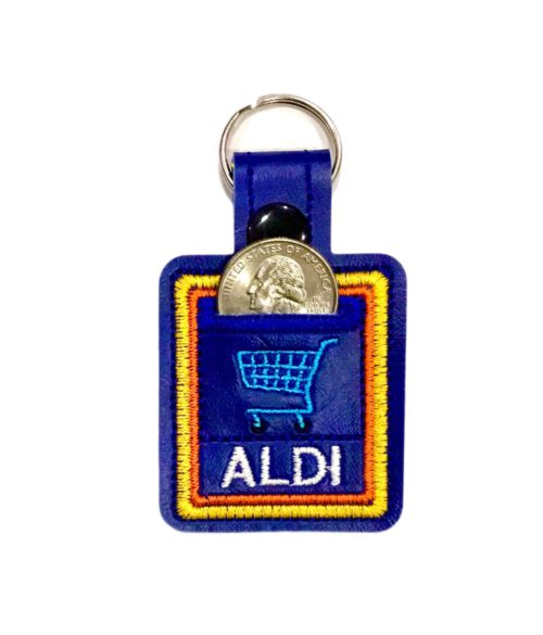 aldi quarter keychain from the bag store n more via etsy on the happy list