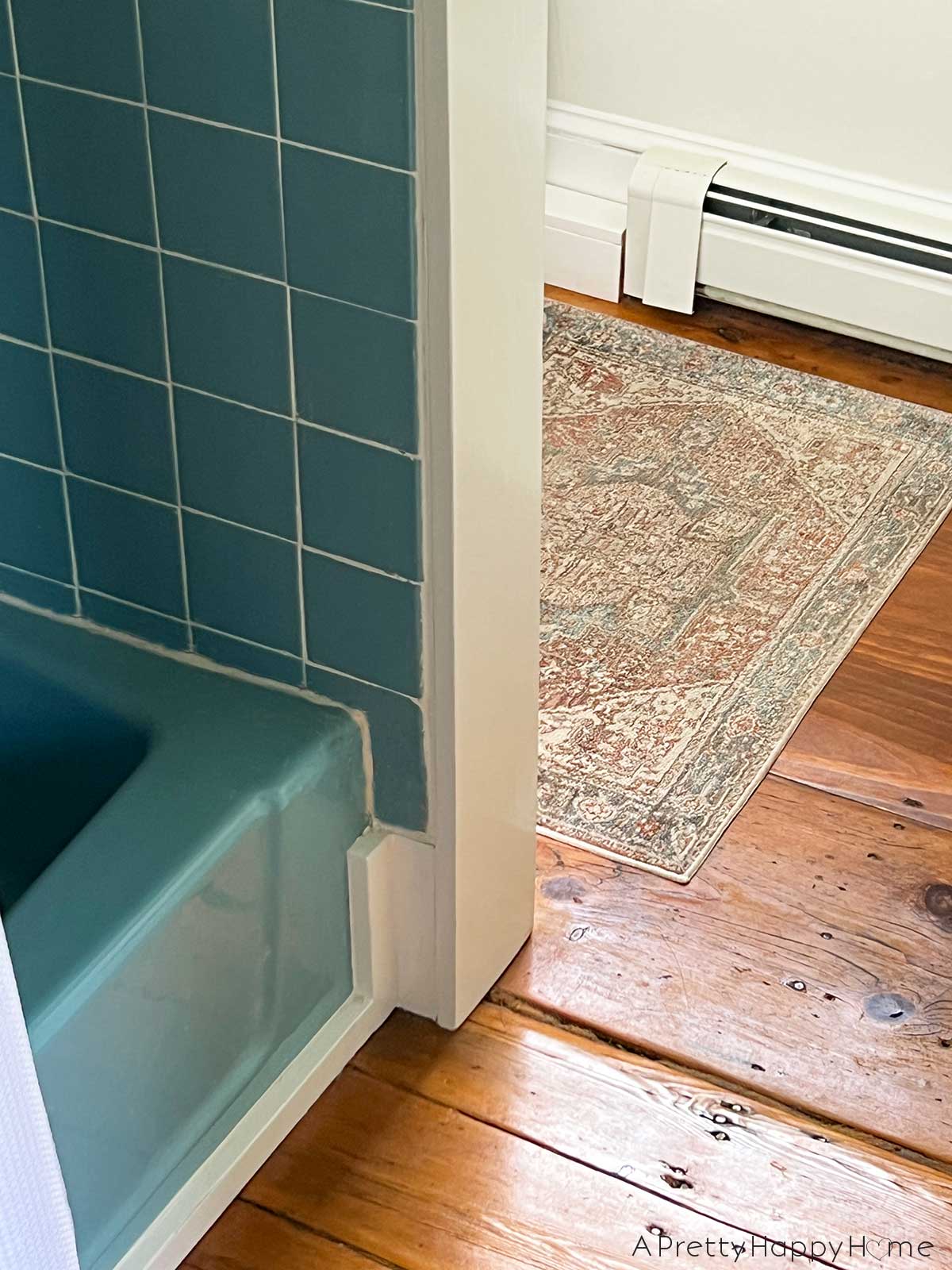 Why We Saved Our Vintage Blue Bathroom Tile how to make vintage bathroom tile look good