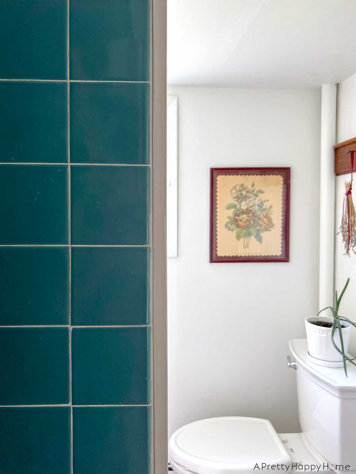 Why We Saved Our Vintage Blue Bathroom Tile how to make vintage bathroom tile look good