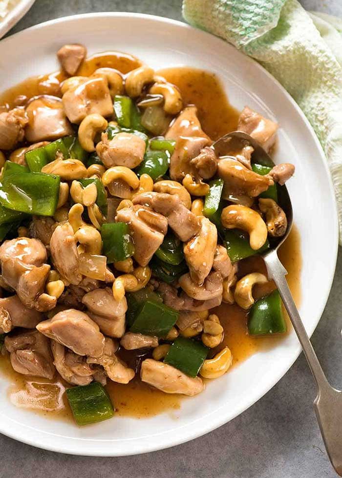 cashew chicken recipe from recipetin eats on the happy list