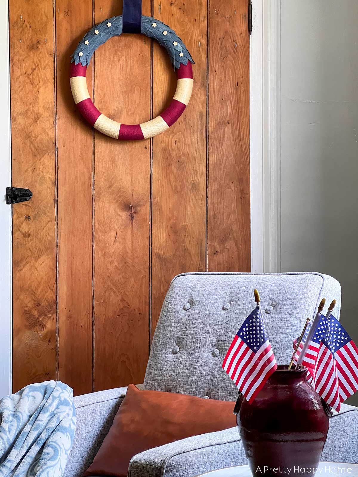 denim and yarn 4th of july wreath patriotic wreath ideas diy 4th of july wreath