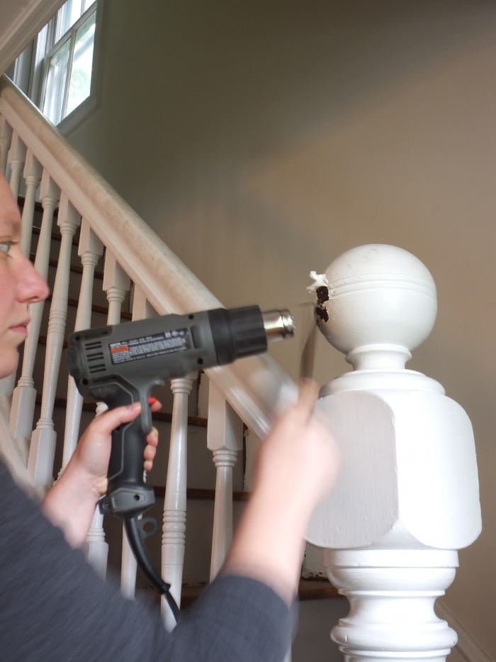 stripping paint with a heat gun by little victorian on the happy list