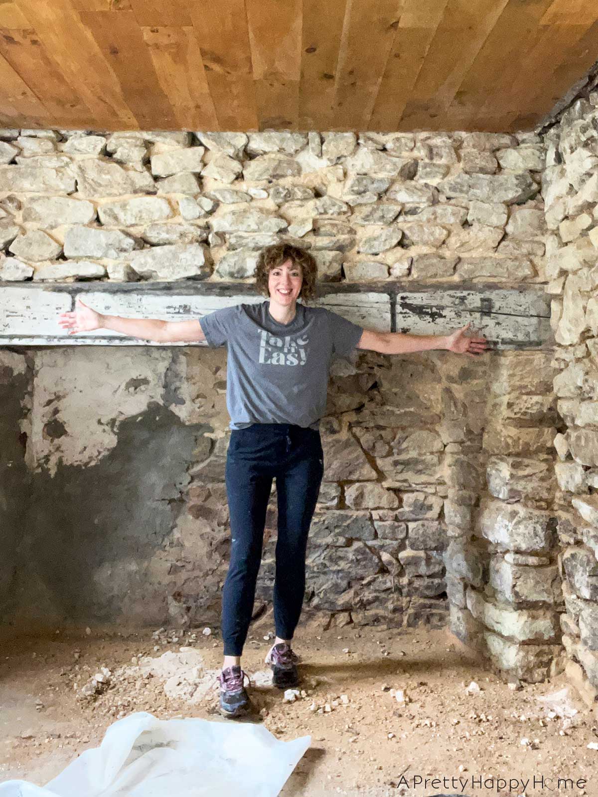 annisa jones repointing stone walls carriage house july 2024