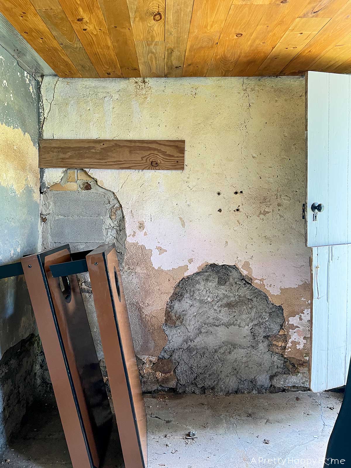 Plan To Convert A 250-Year-Old Carriage House Into A Gym lime mortar walls that need to be repointed