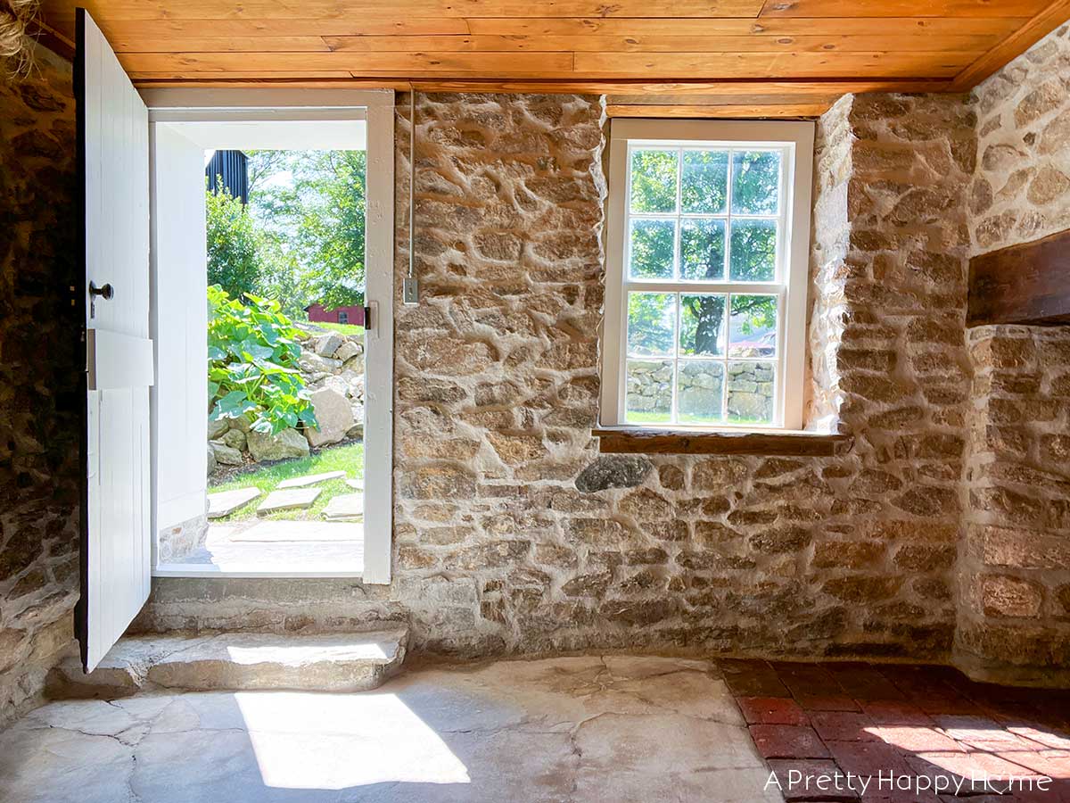 stone carriage house restoration stone fireplace with wood mantel in 18th century carriage house repointed with lime mortar