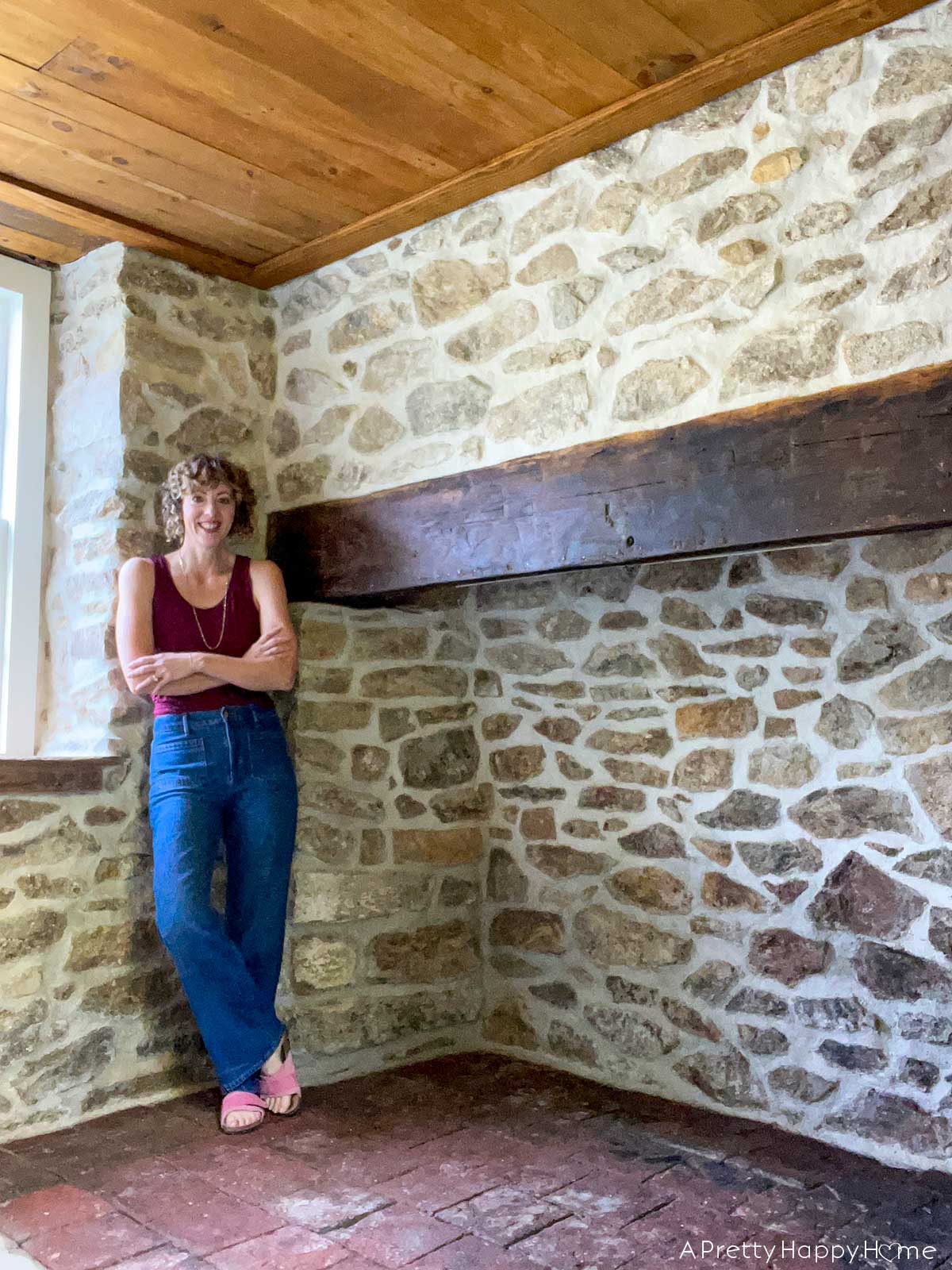 stone carriage house restoration stone fireplace with wood mantel in 18th century carriage house repointed by annisa olsson jones