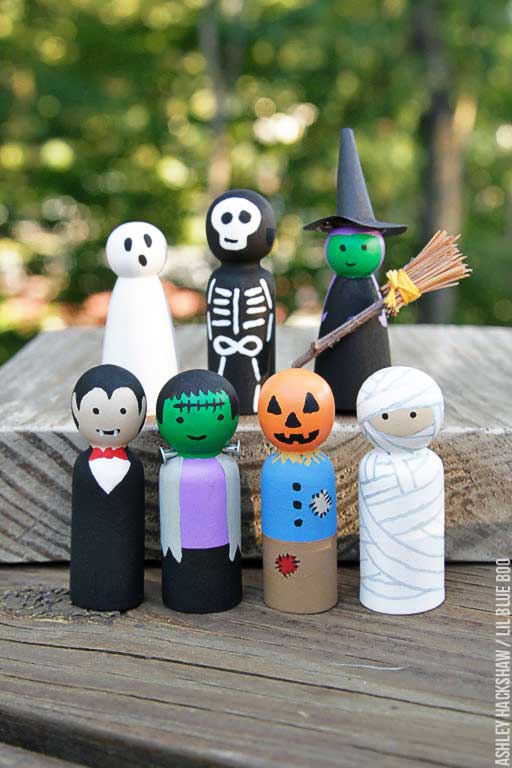 halloween peg dolls by lil blue boo on the happy list