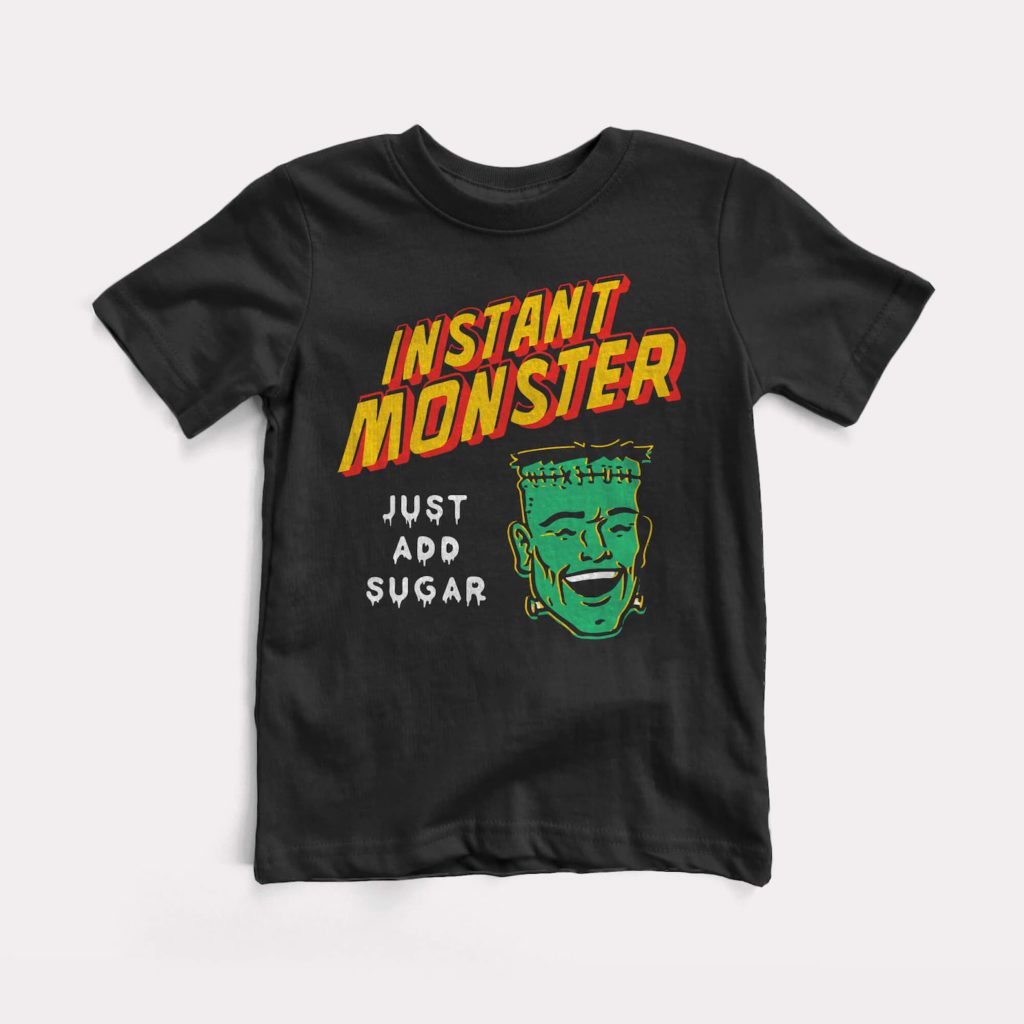 toddler halloween t-shirt just add sugar instant monster from etsy shop babydoopy on the happy list