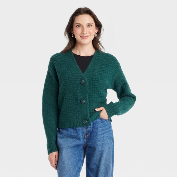 women's green cardigan from target universal threads on the happy list