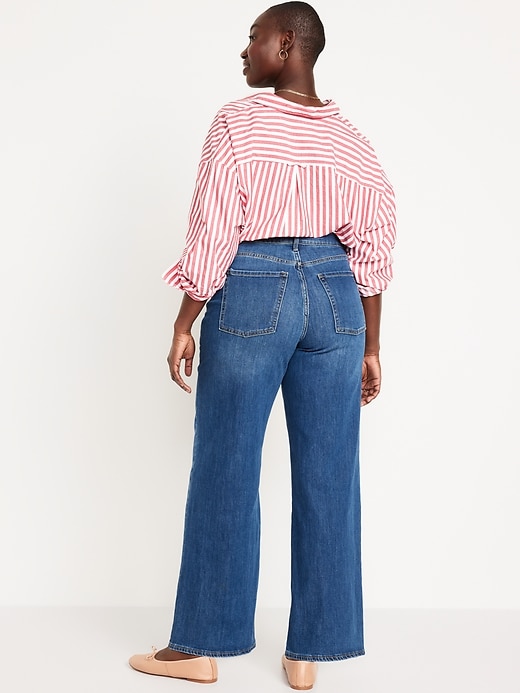 old navy high waisted wide leg wow jeans on the happy list