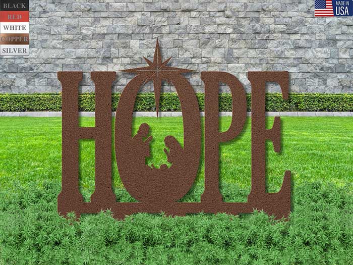 metal hope lawn sign from mamaison signs etsy shop metal christmas signs