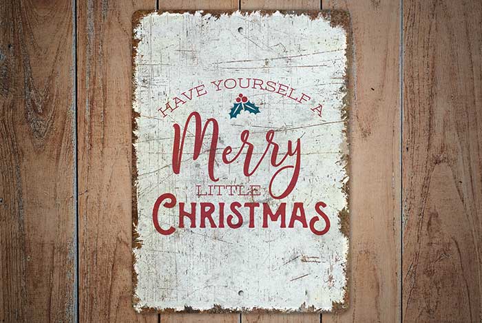 have yourself a merry little christmas vintage inspired metal sign from etsy shop lizten vintage metal christmas signs