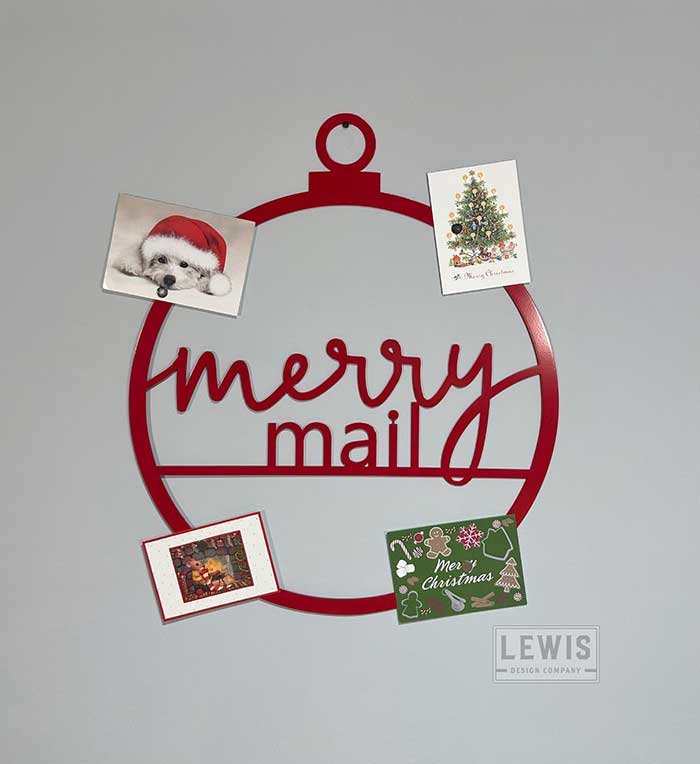 merry mail magnetic card holder from etsy shop lewis design company in wrens ga metal Christmas signs