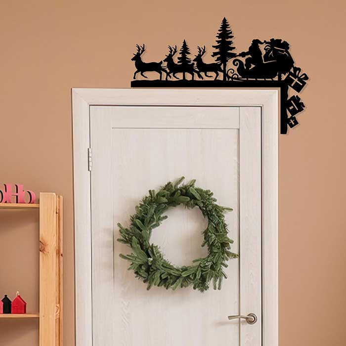 over the door santa sign from etsy shop midwest taste metal Christmas signs