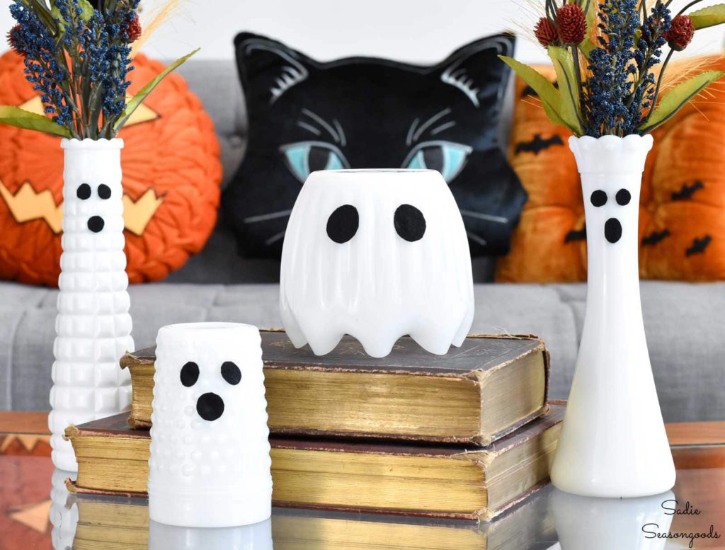 milk glass halloween ghosts from sadie seasongoods on the happy list