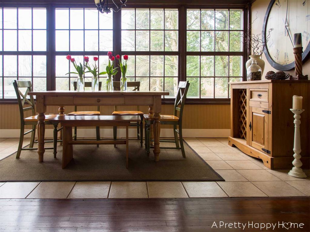 4 Places I Use Outdoor Rugs Indoors outdoor rug in a dining room