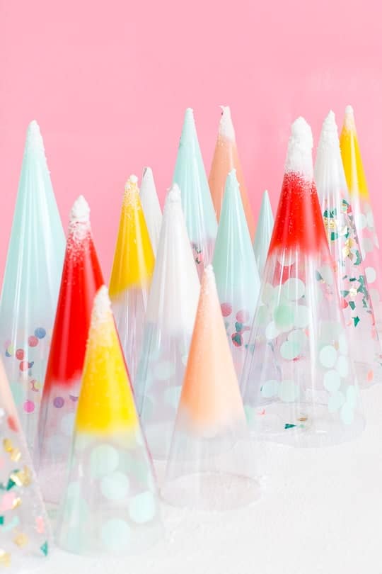 clear cone christmas tree tutorial from sugar and cloth on the happy list