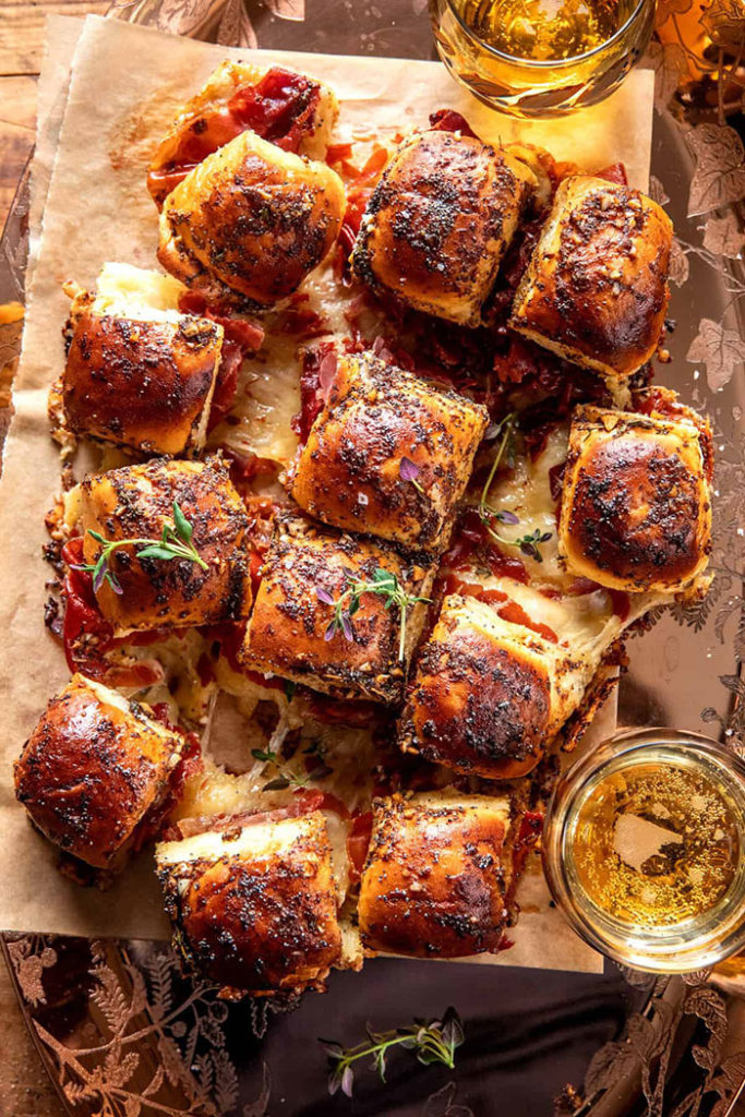 crispy prosciutto and cheese sliders from half baked harvest on the happy list