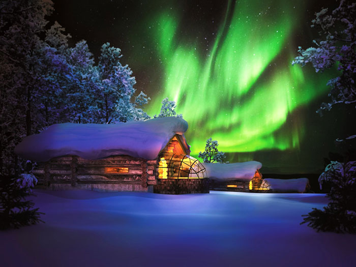 Kakslauttanen Arctic Resort Finland via The Times