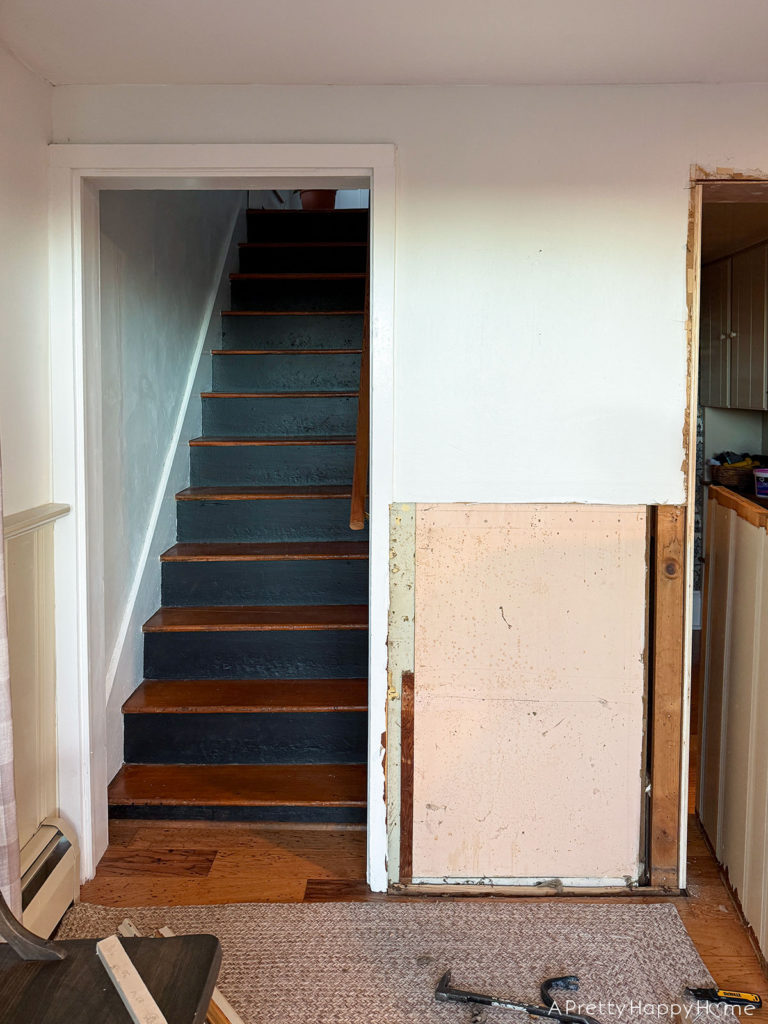 Building In Our Fridge: The Prep Work Is What Gets You repairing trim and wainscoting in a farmhouse