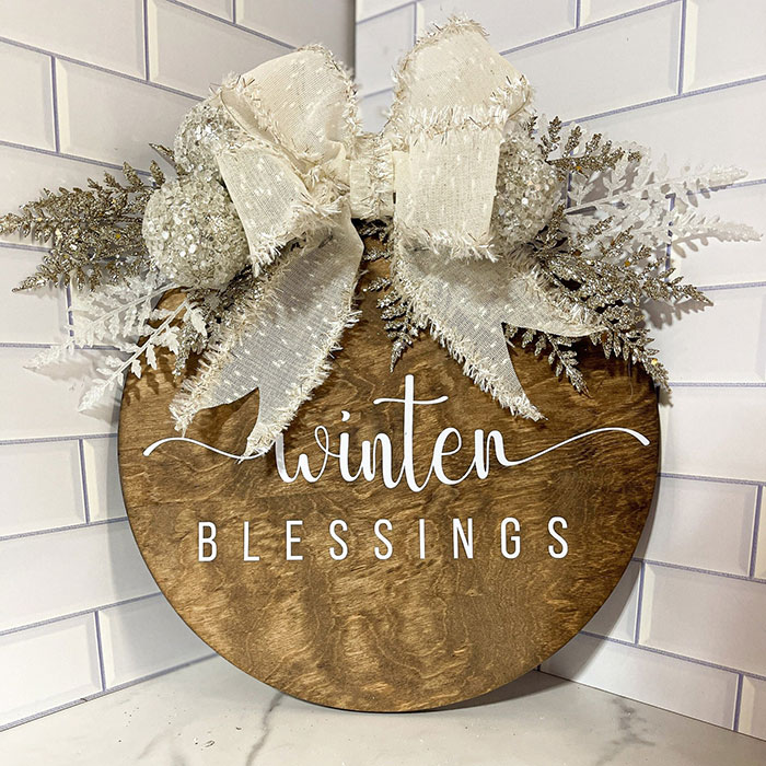 winter blessings wreath from perfectly parody via etsy winter wreath ideas