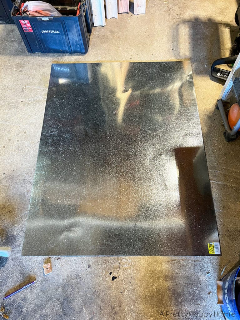 3x4 sheet of sheet metal to make a magnetic bulletin board