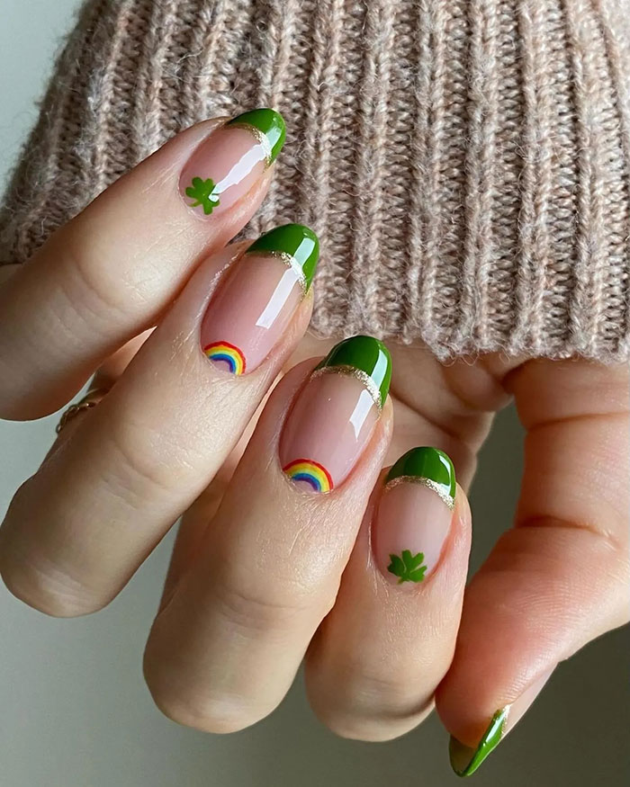 st patrick's day manicure from @polished_yogi via green wedding shoes on the happy list