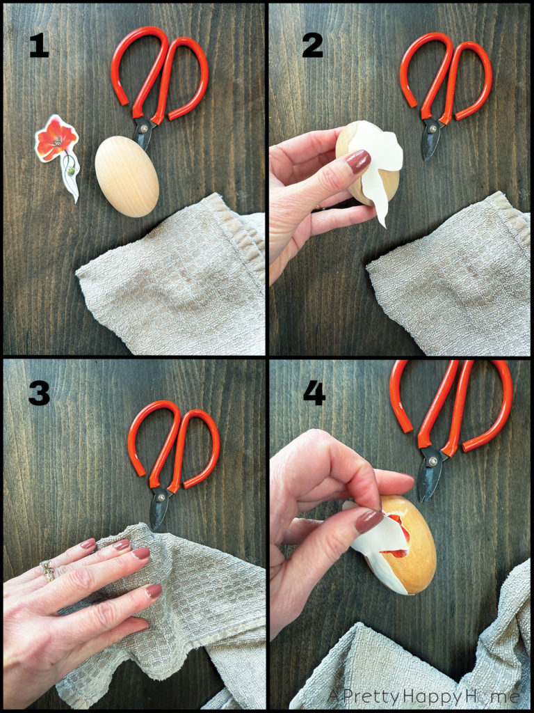 vintage floral easter eggs using temporary tattoos temporary tattoos applied to wood easter eggs