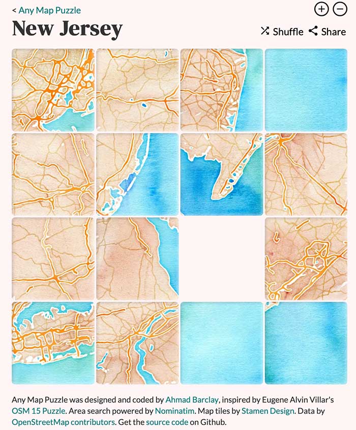 any place puzzle screenshot on the happy list
