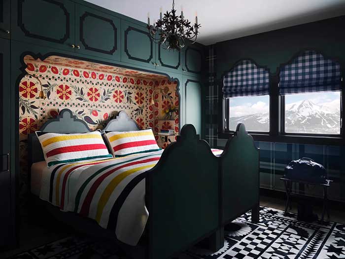 chad smith ski chalet in architectural digest on the happy list By Ken Fulk Photography by Douglas Friedman