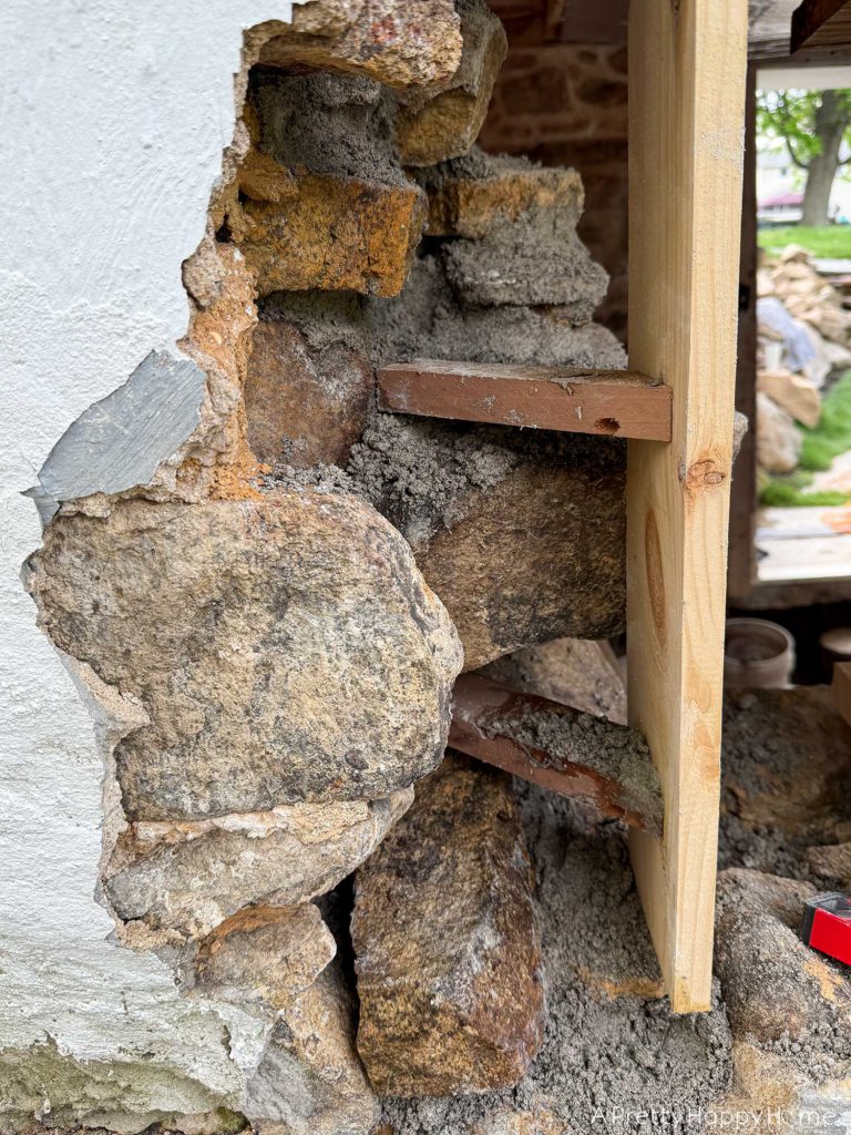stone carriage house gym expansion how to install a window in a stone wall by mortaring in side jamb supports