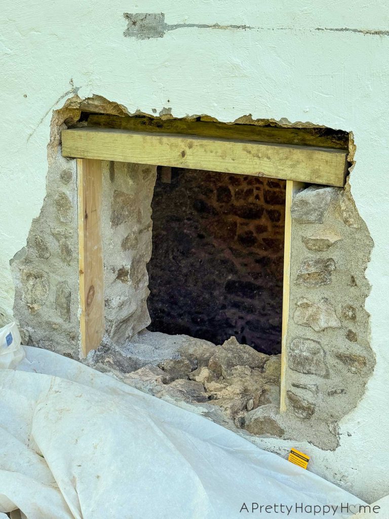 stone carriage house gym expansion how to install a window in a stone wall