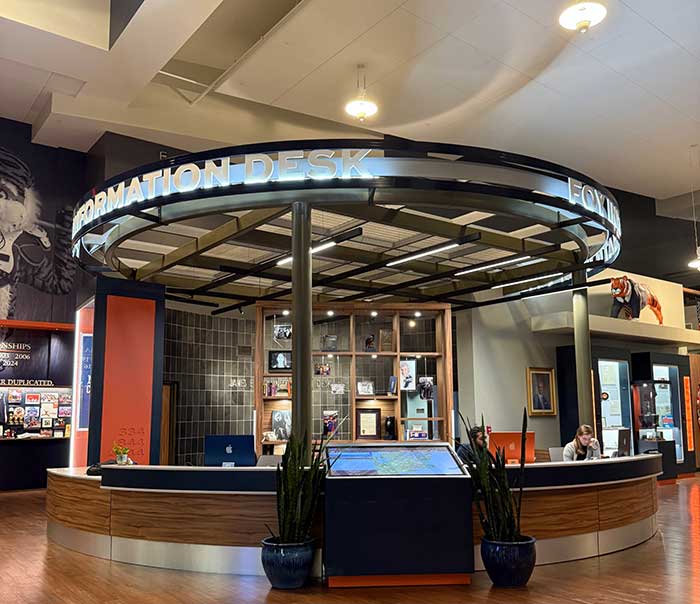 foy information desk at auburn university by emily McCray via oxford american on the happy list