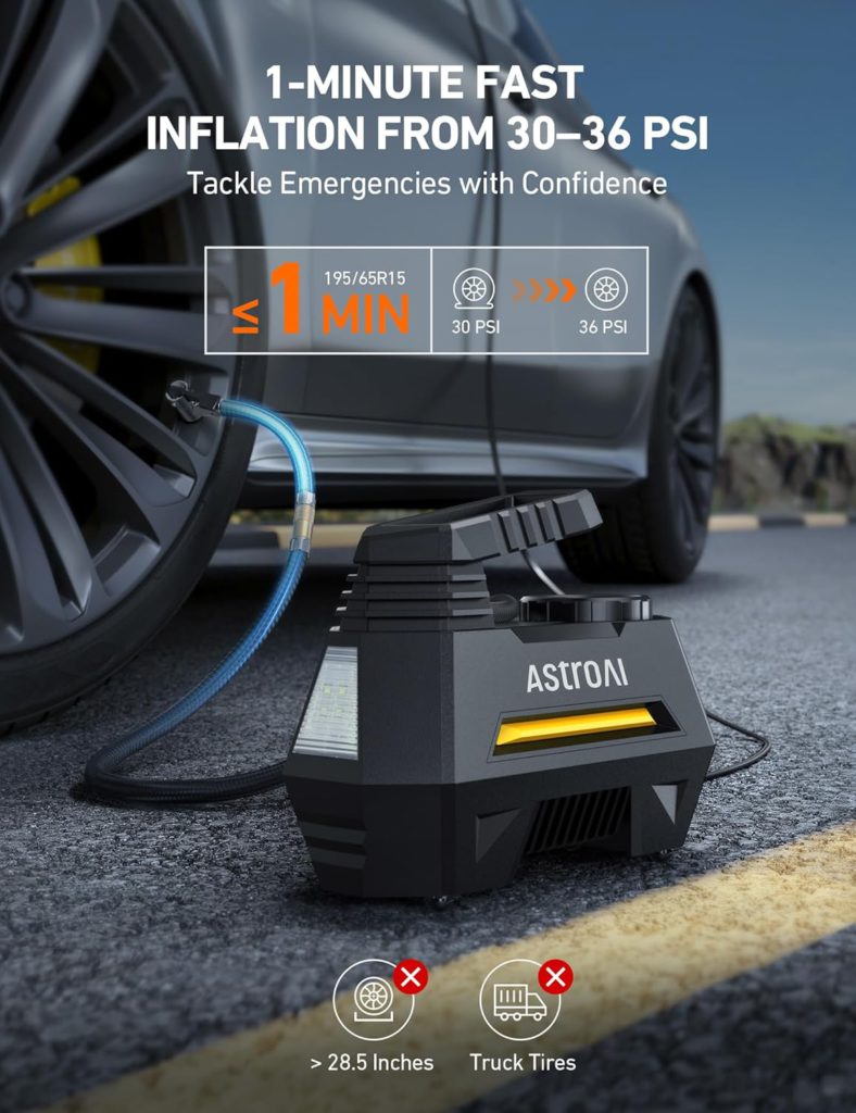 portable tire air compressor via amazon