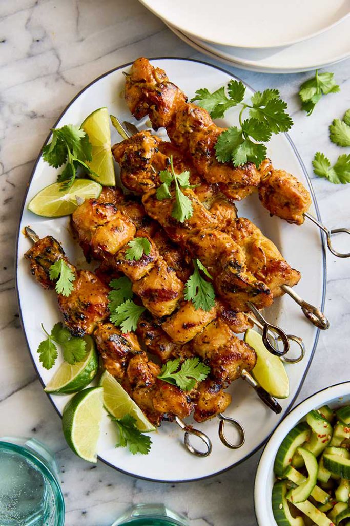 peanut chicken kabobs from damn delicious